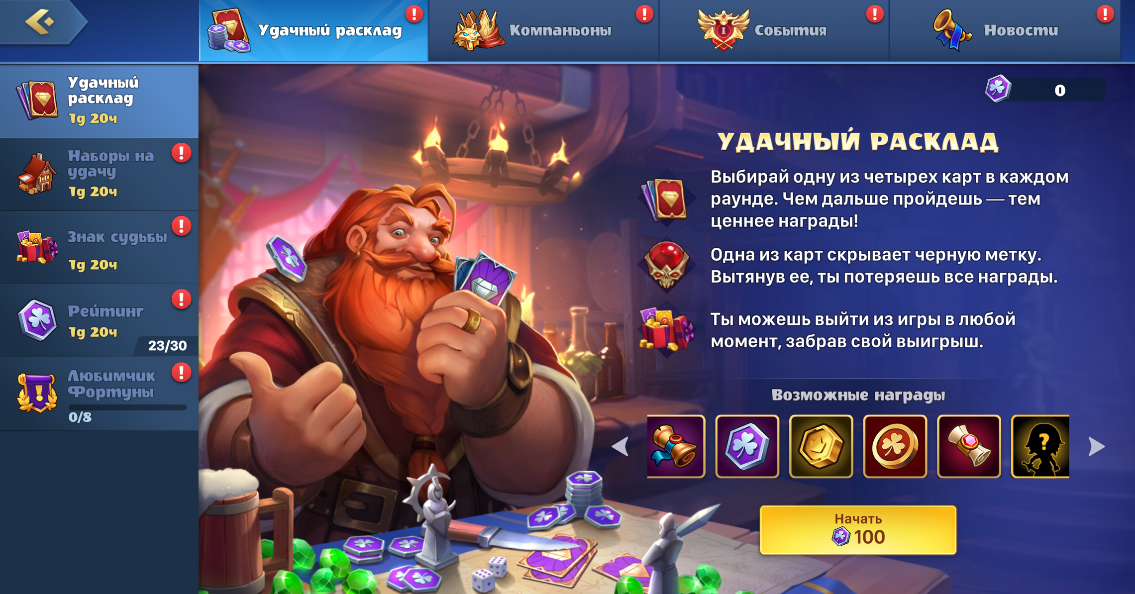 Удачный Расклад – Поддержка Mighty Party